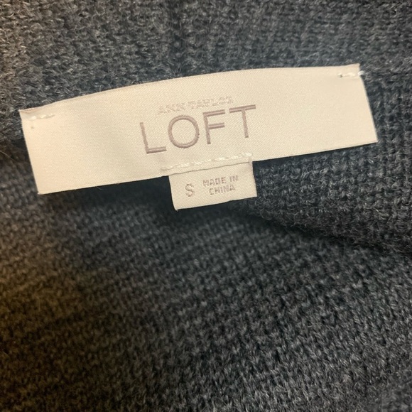 Loft gray wool blend cardigan, size S - Picture 2 of 6